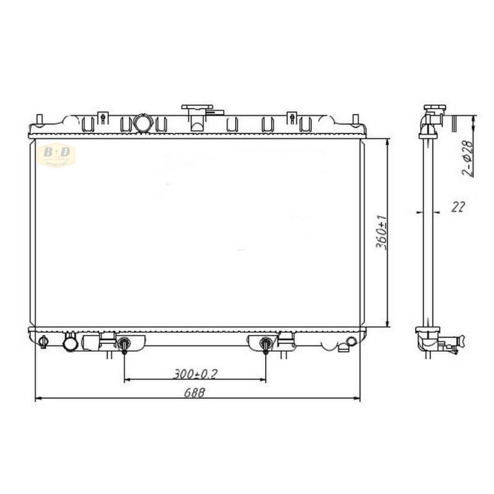 Nissan Almera Radiator 00-04 (Auto) | B+D Auto Body Spares